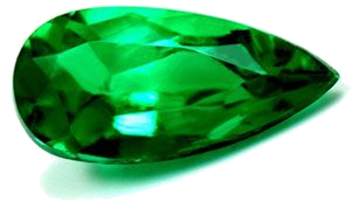 0.59 carat GREEN Pear Smaragdas (1)