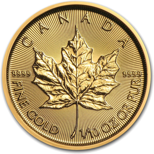 1/10 oz Klevo lapas 2022 Kanada auksinė moneta (1)
