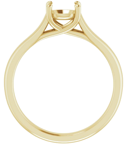 14K Yellow 6 mm Round Solitaire Engagement Ring Mounting (2)