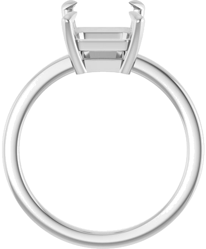Sužadėtuvių Žiedas „Claw-Prong Solitaire“ 14k white gold Emerald 10mm x 8mm (2)