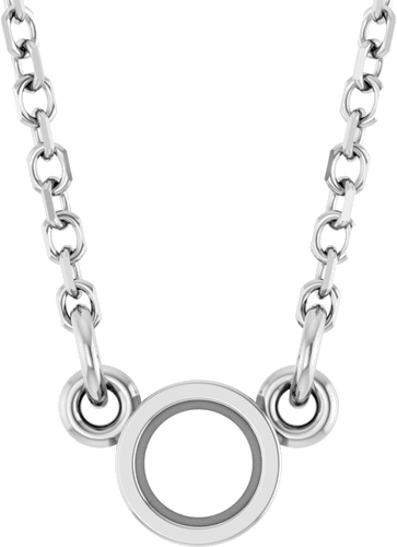 Pakabukas „Bezel-Set Solitaire Birthstone“ 585 Baltojo Aukso Round 3mm (1)