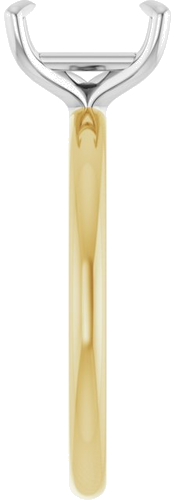 Sužadėtuvių Žiedas „Solitaire“ 585 Baltojo Ir Geltonojo Aukso Emerald 8mm x 6mm (4)