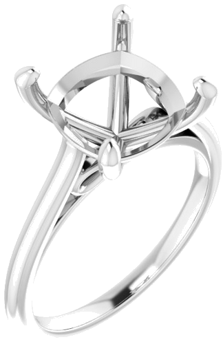 Sužadėtuvių Žiedas „Accented Infinity-Inspired“ 14k white gold Cushion 10mm (1)