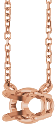 Pakabukas „Solitaire“ 585 Rožinis Aukso Oval 7mm x 5mm (2)