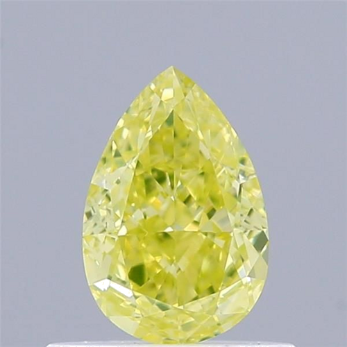 0.57 carat Fancy Greenish Yellow-VVS2 Natūralus Pear Deimantas (1)