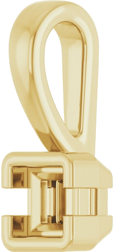 Pakabukas „Half-Bezel Solitaire Charm“ 14k yellow gold Square 3mm (2)