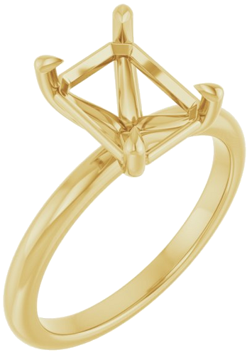 Sužadėtuvių Žiedas 417 Geltonojo Aukso Emerald 9mm x 7mm (1)