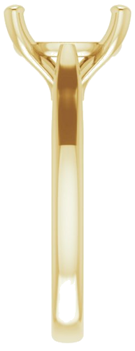 14K Yellow 12x10 mm Oval Engagement Ring Mounting (4)