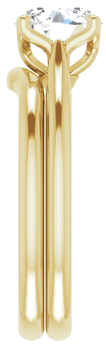 Sužadėtuvių Žiedas „Solitaire“ 10k yellow gold Round 7mm (9)