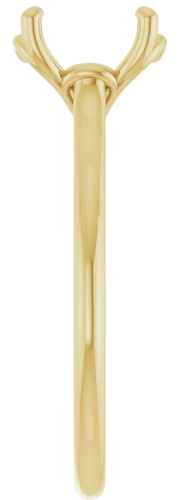 Sužadėtuvių Žiedas „Solitaire“ 14k yellow gold Round 8mm (4)