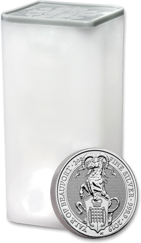 2019 Yale of Beaufort Queen Beast Great Britain 2 oz Silver coin (3)