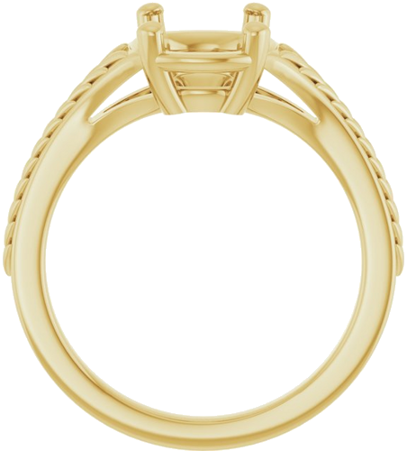 Sužadėtuvių Žiedas „Solitaire“ 14k yellow gold Elongated Cushion 8.6mm x 6.6mm (2)