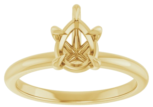 Sužadėtuvių Žiedas „Claw-Prong“ 10k yellow gold Pear 8mm x 6mm (3)