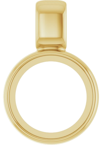 14K Yellow 7.5 mm Round Bezel-Set Pendant Mounting (1)