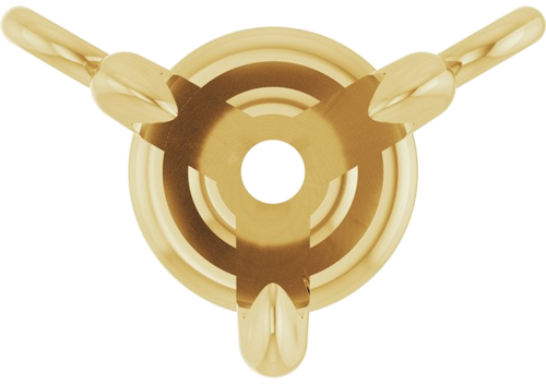 Pakabukas „Round 3-Prong Claw“ 585 Geltonojo Aukso Round 4mm (1)