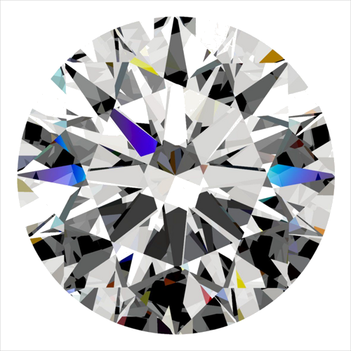 0.53 carat D-VVS2 Excellent cut Natūralus Round Deimantas (1)
