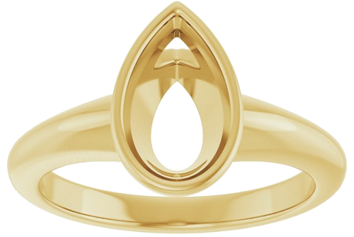 Sužadėtuvių Žiedas „Bezel-Set Solitaire“ 14k yellow gold Pear 10mm x 6mm (3)