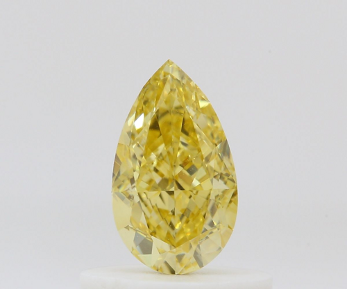 0.52 carat Fancy Intense Yellow-SI1 Natūralus Pear Deimantas (1)