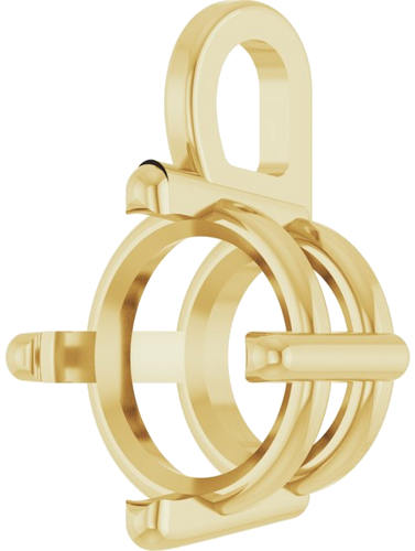 Pakabukas „Solitaire“ 14k yellow gold Round 7.5mm (2)