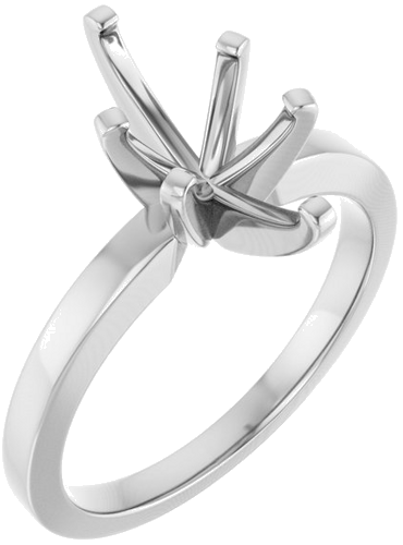 14K White 12x6 mm Marquise Solitaire Engagement Ring Mounting (1)