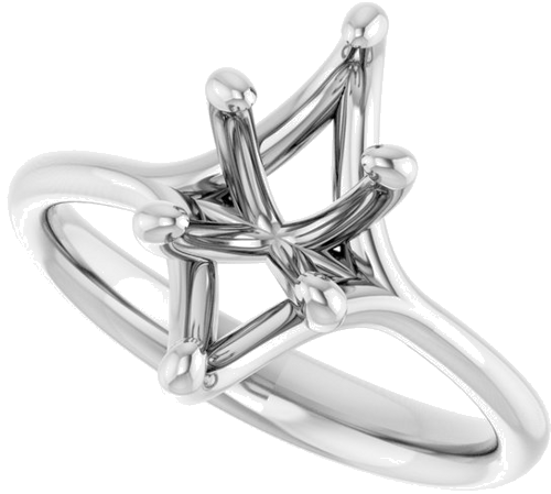 Sužadėtuvių Žiedas „Solitaire“ 14k white gold Marquise 12mm x 6mm (5)