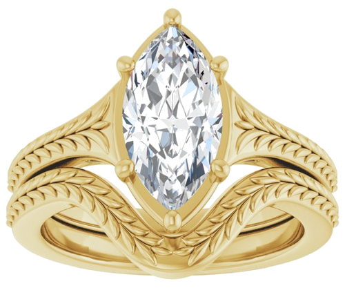 Sužadėtuvių Žiedas „Solitaire“ 14k yellow gold Marquise 12mm x 6mm (8)