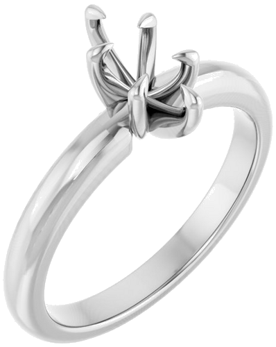 Sužadėtuvių Žiedas „Claw-Prong Solitaire“ 14k white gold Marquise 8mm x 4mm (1)