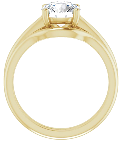 Sužadėtuvių Žiedas „Solitaire“ 14k yellow gold Round 7.4mm (7)