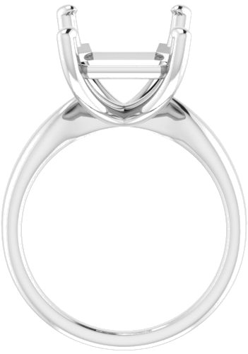 Sužadėtuvių Žiedas 14k white gold Emerald 15mm x 11mm (2)