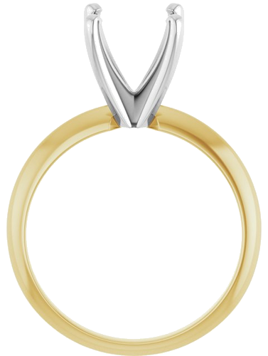 Sužadėtuvių Žiedas „Light Solitaire“ 585 Baltojo Ir Geltonojo Aukso Round 9.1mm x 9.7mm (2)