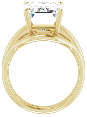 Sužadėtuvių Žiedas „Solitaire“ 14k yellow gold Emerald 14mm x 10mm (7)