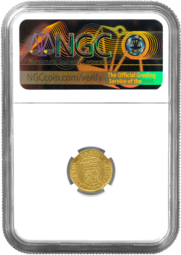 1753 Испания Фердинанд VI 1/2 ескудо златна монета сертифицирана от NGC (2)