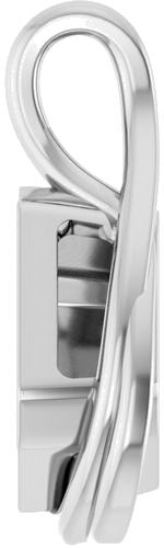 Pakabukas „Solitaire“ 417 Baltojo Aukso Emerald 10mm x 8mm (3)