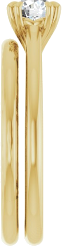 Sužadėtuvių Žiedas „Double Claw-Prong“ 10k yellow gold Round 5.2mm (9)