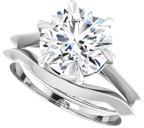 Sužadėtuvių Žiedas „Claw-Prong Solitaire“ 950 Platinos Round 8.8mm (10)