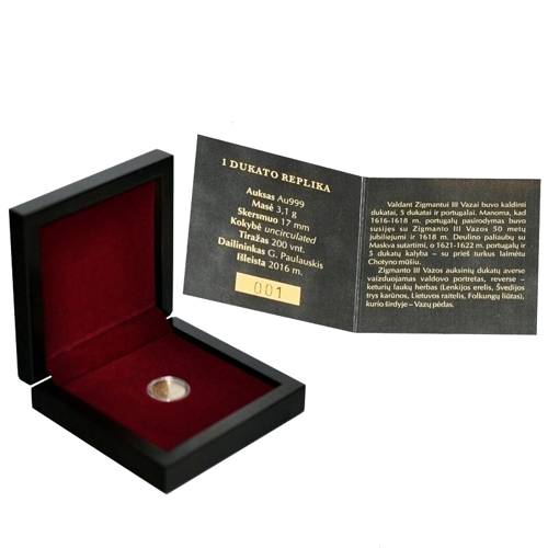 Sigismund III Vasa, 1 ducat, Replica (Gold 999) (2)