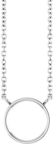 Pakabukas „Bezel-Set Solitaire“ 14k white gold Round 8mm (1)