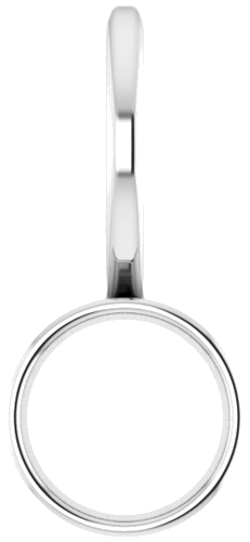 Pakabukas „Bezel-Set Solitaire Charm“ 585 Baltojo Aukso Round 5mm (1)