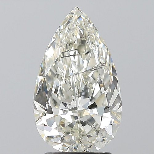 2.5 carat J-SI2 Natūralus Pear Deimantas (1)