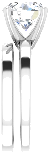 Platinum 9 mm Round Solitaire Engagement Ring Mounting (9)