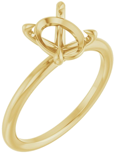 Sužadėtuvių Žiedas „Claw-Prong Solitaire“ 14k yellow gold Oval 9mm x 7mm (1)