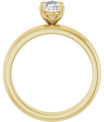 Sužadėtuvių Žiedas „Claw-Prong“ 14k yellow gold Pear 8mm x 5mm (7)