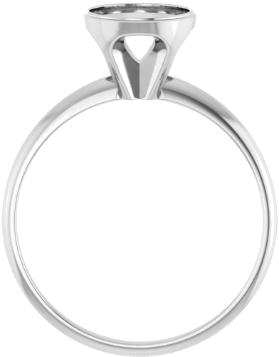 14K White 7 mm Round Solitaire Engagement Ring Mounting (2)