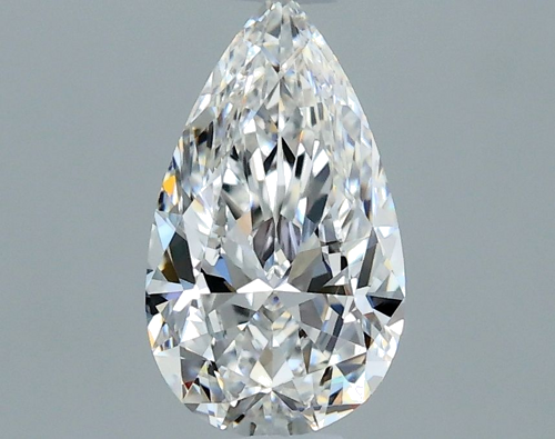 0.58 carat F-VVS2 Natūralus Pear Deimantas (1)