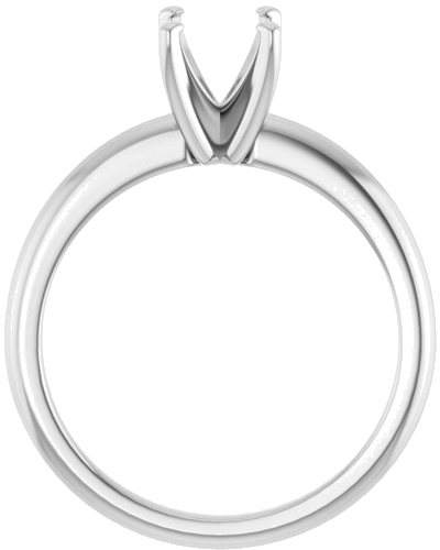 Sužadėtuvių Žiedas 10k white gold Oval 8mm x 6mm (2)