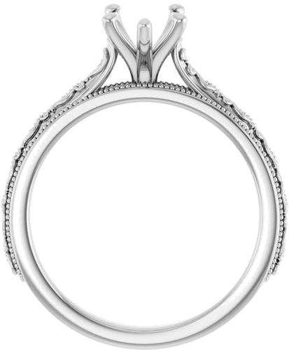 Sužadėtuvių Žiedas „Solitaire Sculptural“ 14k white gold Pear 9mm x 6mm (2)
