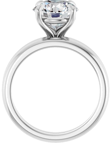 Platinum 9 mm Round Solitaire Engagement Ring Mounting (5)