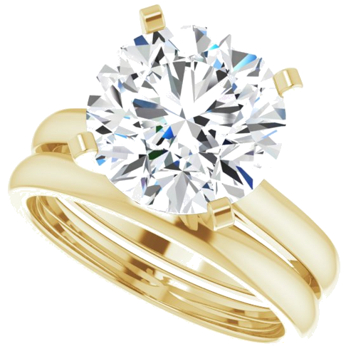 Sužadėtuvių Žiedas „Solitaire“ 14k yellow gold Round 10.5mm (10)