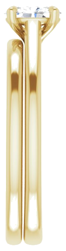 Sužadėtuvių Žiedas „Solitaire“ 585 Geltonojo Aukso Oval 6mm x 4mm (9)