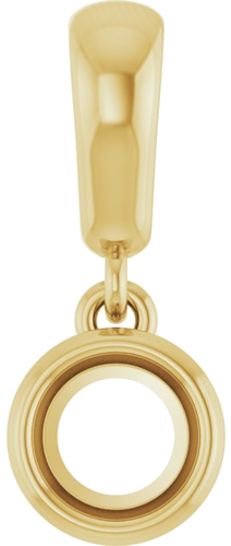 Pakabukas „Bezel-Set Charm“ 14k yellow gold Round 4.4mm (1)